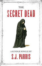 The Secret Dead book cover, a single monk on a white background.